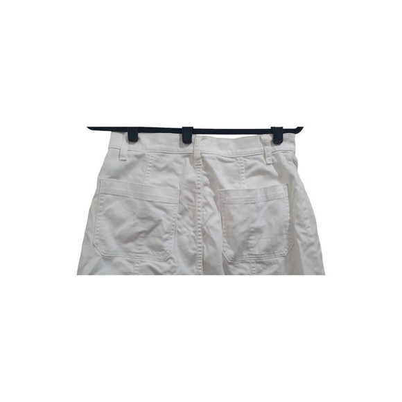 Madewell White Denim Button Up A Line Jean Skirt Size 28 - Picture 7 of 10